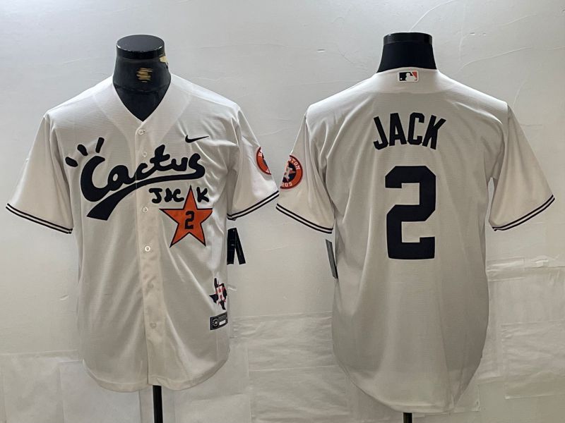 Men Houston Astros #2 Jack Cream Jointly 2024 Nike MLB Jersey style 1->minnesota vikings->NFL Jersey